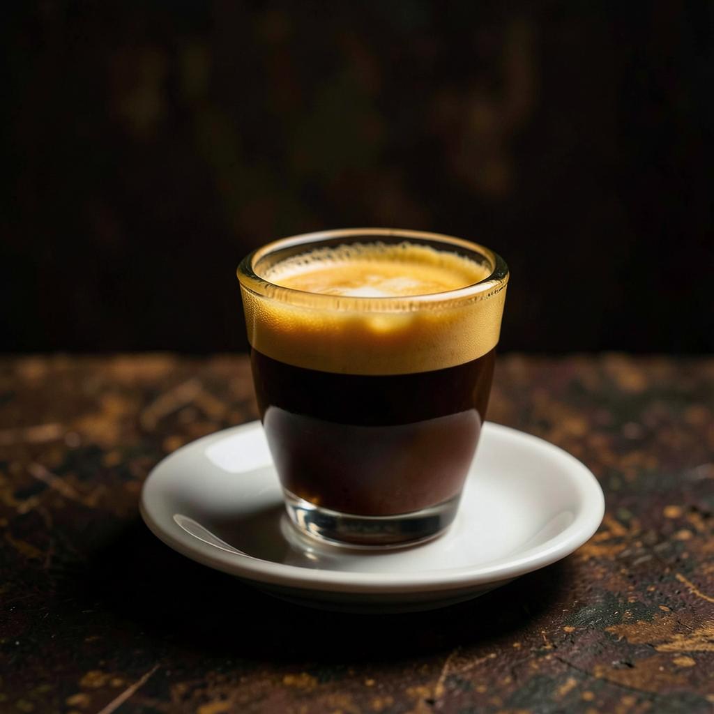 Taza de café cubano con espuma dorada